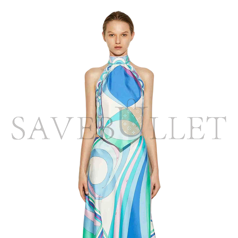 PUCCI PRINTED SILK MIDI SKIRT 4HRW184H731036